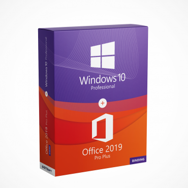 Pachet Windows 10 Pro + Office 2019 Pro Plus (binding)